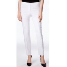 Calvin Klein Womens 12 White Highline Gold Button Dress Pants NWT BH31 - £35.61 GBP
