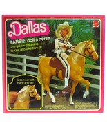 Vintage 1980 Mattel Dallas Barbie Doll&#39;s Cowboy Cowgirl Palomino Horse N... - £159.90 GBP