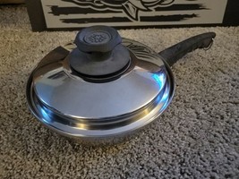 Vintage Lustre Craft Sauce Pan/Pot 5 Ply Unique Vent Lid Stainless Steel USA! - £17.07 GBP