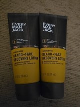 2 Pc Every Man Jack Beard &amp; Face Recovery Lotion Sandalwood 3.2 fl oz (K49) - $15.80