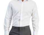 Bar III Men&#39;s Slim-Fit Leopard Texture Jacquard Dress Shirt White-Large ... - £17.27 GBP
