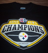 Pittsburgh Steelers Nfl Super Bowl Xl Champions Football T-Shirt Medium Reebok - $19.80