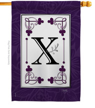 Classic X Initial House Flag Simply Beauty 28 X40 Double-Sided Banner - $36.97