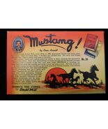 Vintage Mustang Wild Horses Linen Postcard No. 16 by Oren Arnold - $16.73 CAD