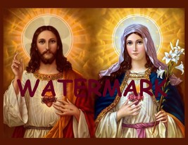 New Christian Sacred Heart Of Jesus W/ Mary Biblical Art Print Photo 8.5 X 11 - £3.83 GBP+
