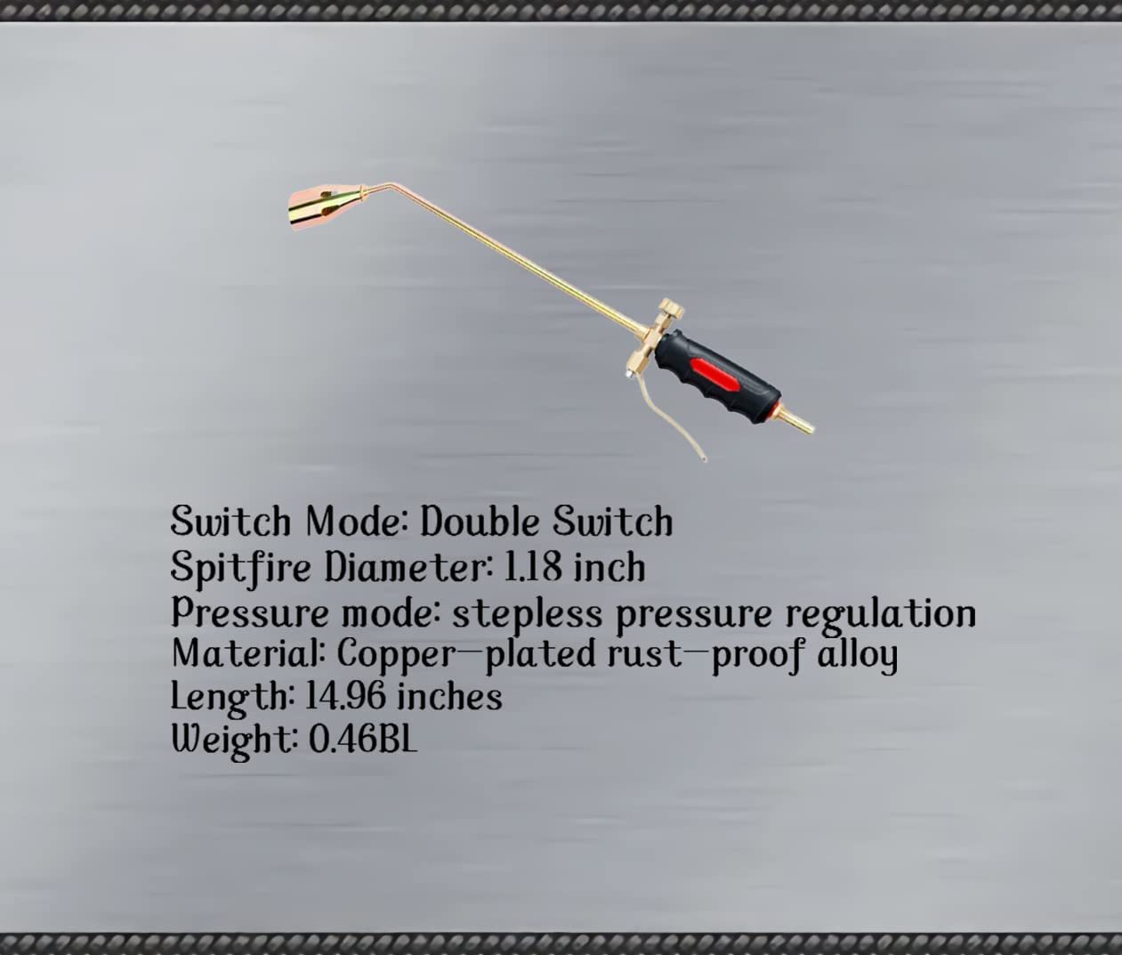 Torch weeder, flame weeding flamethrower, can be attached to a propane