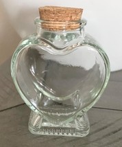 1PCS Empty Mini Glass Heart-Shaped Bottles Cork Stopper 1.77&quot;L x 1.77&quot;W ... - $21.92 CAD