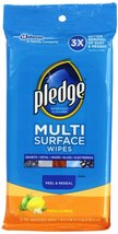 Pledge Multisurface Wipes, Fresh Citrus, 25 Wipes Per Pack - $14.69