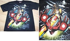 Boys Size XX Large 2X 18 Marvel Iron Man Ironman T-Shirt Top Black Short... - £9.43 GBP