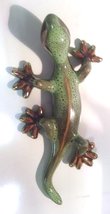 Golden Pond Collection Green Small Gecko Ceramic Wall Plaque/Figurine (C) - £30.10 GBP