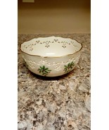 Lenox China Holiday Pierced Holly and Berries 6 inch Salad bowl Gold Rim  - £19.77 GBP