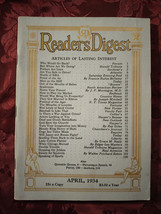 Readers Digest April 1934 Edgar Lee Masters Lourdes Albert Payson Terhune - £8.63 GBP