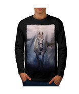 Wellcoda Horse Mystic Wild Animal Mens Long Sleeve T-shirt, Sky Graphic ... - £18.10 GBP