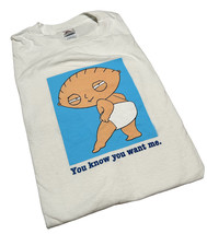 Vintage Family Guy Shirt Size XL Stewie You Know You Want Me White Simpsons 2005 - $23.19
