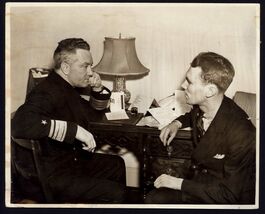 PHOTO as FOUND* ADMIRAL BYRD at desk &amp; G.G.I.E employee 1939 San Francis... - $24.95