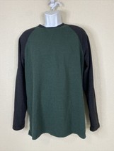 Orvis Men Size M Green Raglan T Shirt Long Sleeve Knit - £5.69 GBP