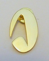 Star Trek Delta Shield Gold Cut-Out Command Logo Metal Cloisonne Pin 1998 NEW - £6.29 GBP