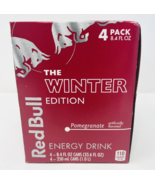 SEALED 4 Pack Red Bull Winter Edition Pomegranate Energy Drink 8.4oz Collectible - $69.99