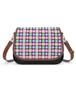 Mondxflaur Colored Grid Messenger Bag for Women PU Leather Crossbody Bag... - $37.03 CAD