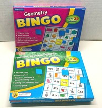 Lakeshore Bingo Fractions Geometry Educational Games Students Teachers 3... - $18.97