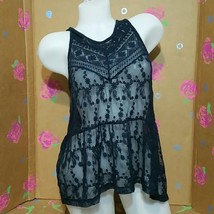 Express Navy Lace Tank Top Swimsuit CoverUp XS - $12.99