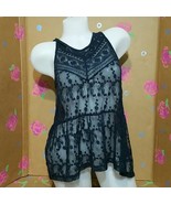 Express Navy Lace Tank Top Swimsuit CoverUp XS - £10.17 GBP