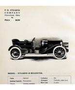 1908 Stearns Model 45 Roadster Print Catalog Advertisement Automobilia F14F - $29.99