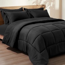 Ultra Soft Comforter Sets Queen-7 Pieces Bed In A Bag Comforter &amp; Sheet Set-Comf - £52.74 GBP