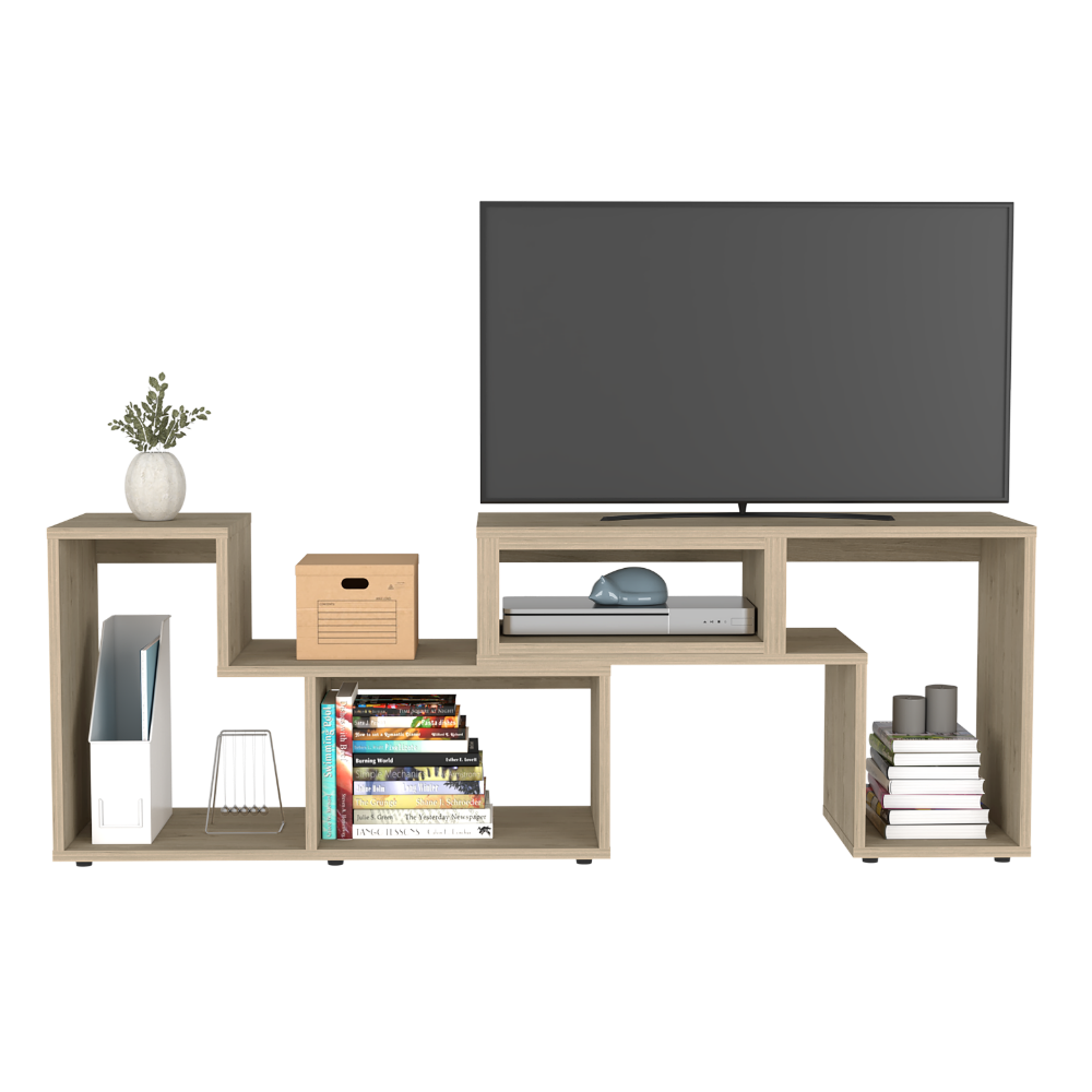 Extendable Tv Stand Houston, Living Room, Light Pine - $263.99