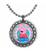 Nick Jr. PEPPA PIG 3D Bottle Cap Necklace #1 | Gift for Kids - £3.89 GBP