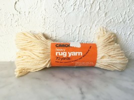Vintage Caron Acrilan Acrylic Heavy Rug Yarn - 1 Skein Color Creme #0002 - £5.16 GBP