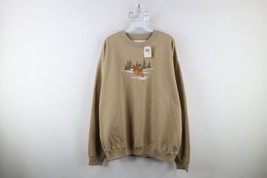 Deadstock Vintage 90s Streetwear Mens XL Nature Deer Buck Crewneck Sweatshirt - $69.25