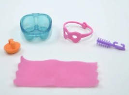 BARBIE Doll Accessory Mini Play Set PAMPER ME SPA Foot Tub Pink Mask Loofa - £6.25 GBP