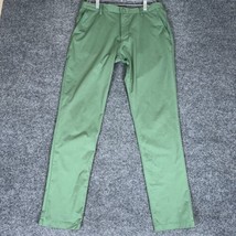 Rhone Commuter Pants Mens 33x31.5 Green Slim Casual Performance Golf Mid Rise - £30.86 GBP