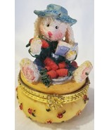 Bunny Rabbit Trinket Box Resin 3&quot; Easter - £7.99 GBP
