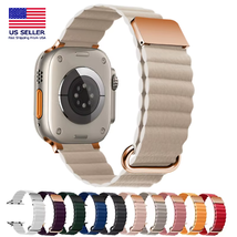 Leather Loop Strap for Apple Watch Ultra 38mm-49mm Magnetic Bracelet - $28.04+