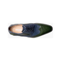 Stacy Adams Ivingale Wingtip Oxford Dress Shoes Leather Navy Green 25684-411 image 4