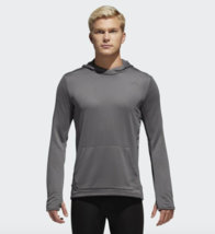 Brand New $80 Adidas Men&#39;s Running Own The Run Hoodie DQ2554 Grey - £19.17 GBP