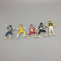 Saban 1994 Mighty Morphin Power Rangers LOT OF 5 Rubber 3&quot; Mini Figures MMPR - £12.64 GBP