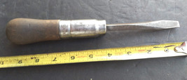 Vintage Lutz File &amp; Tool Co, Cinti, O Flathead Screwdriver Wood Handle 9... - $17.96