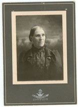 Antique Circa 1900s Small Cabinet Card Dow Lovely Older Woman Ogdensburg, NY - £7.49 GBP