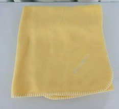 Summersaults Johnson &amp; Johnson Yellow Soft Fleece Embroidered Baby Blanket - £62.12 GBP