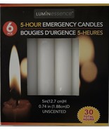 Emergency White Wax Candles 5”H X 0.75”D 5 Hours Unscented 6/Pk 30 Total... - £2.77 GBP