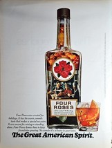 1968 Four Roses Whisky Vintage Print Ad &quot;The American Spirit&quot; Blended Wh... - $209.90 MXN