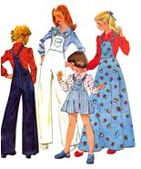 McCall&#39;s 4857 Vintage 1970s Children&#39;s and Girl&#39;s Overalls, Jumper and B... - £4.73 GBP