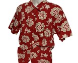 Vintage Lands End Hawaiian Camp Shirt Button Up Red Men’s XL - $11.88