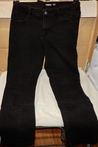 Woman&#39;s Jeans Old Navy 30&quot; x 25&quot; Straight Leg 8 Short Rise 8&quot; Black Skinny 264T - £18.56 GBP