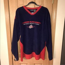 Columbus Blue Jackets Fleece Pullover XL Embroidered - £22.92 GBP