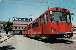 San Diego Trolley Rail Across From Santa Fe Station  Postcard 1985 Color... - $7.99