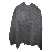 FREE PEOPLE BEACH Womens Small Cowl Neck Split Back Pullover Sweater Blu... - $10.91